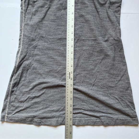 Lululemon Cool Racerback Extra Long Wee Are From Space Coal Fossil Gray Stripe 6 - Picture 11 of 15